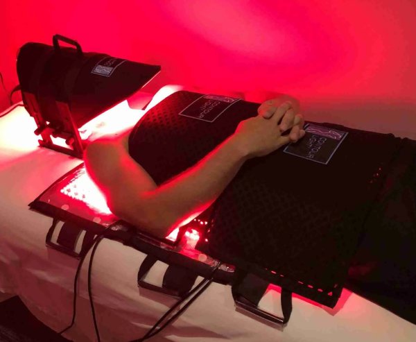 Melinda working with a client during a Contour Light session